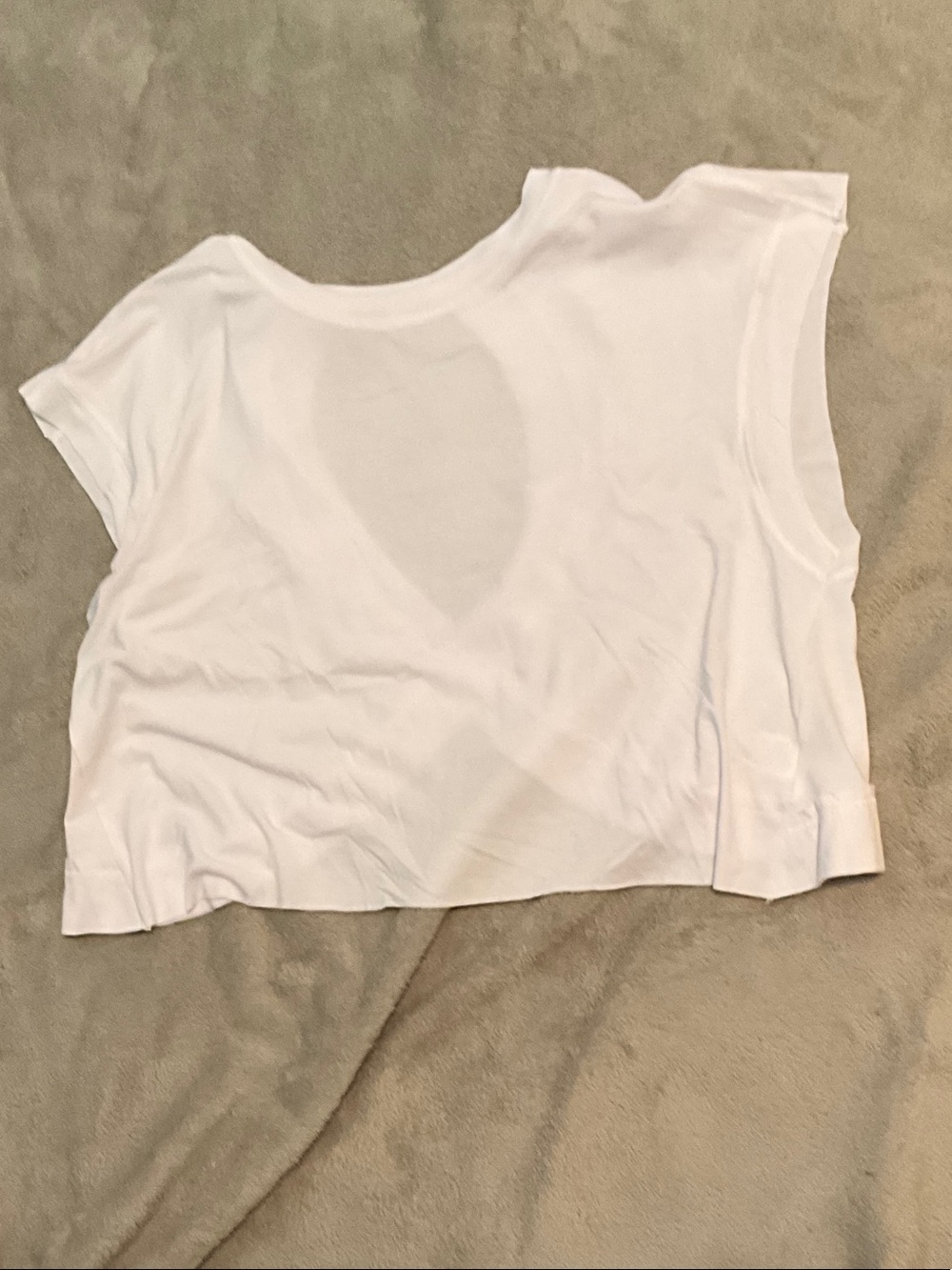 White Cropped Boxy Tee